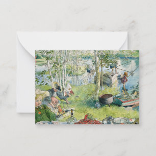 Crayfishing, 1895 by Carl Larsson Card