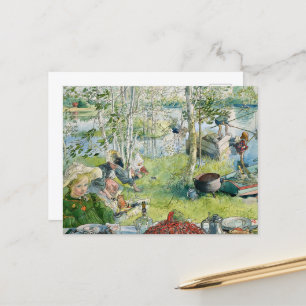 Crayfishing by Carl Larsson Postcard