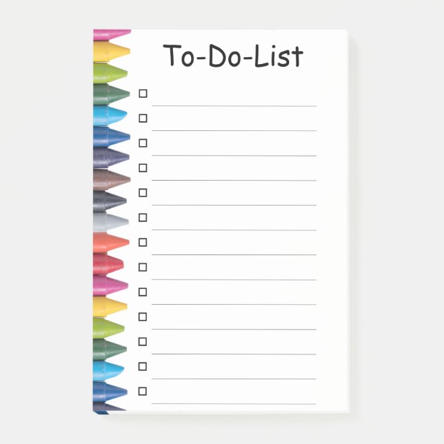 Crayo Border To-Do-List Square Check Box Post-it Notes (Front)