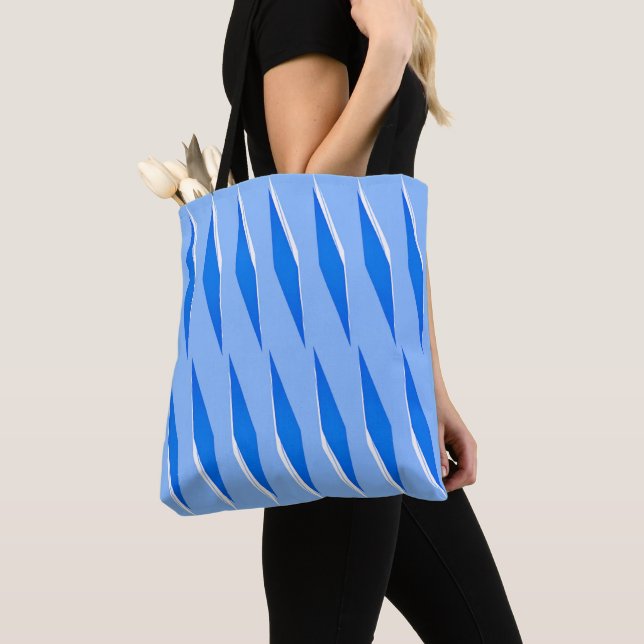 Crayola-Blue Pattern Tote Bag (Close Up)