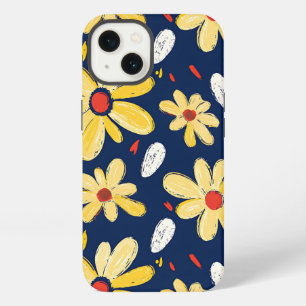 Crayon and Butterfly Flowers iPhone 13 Case