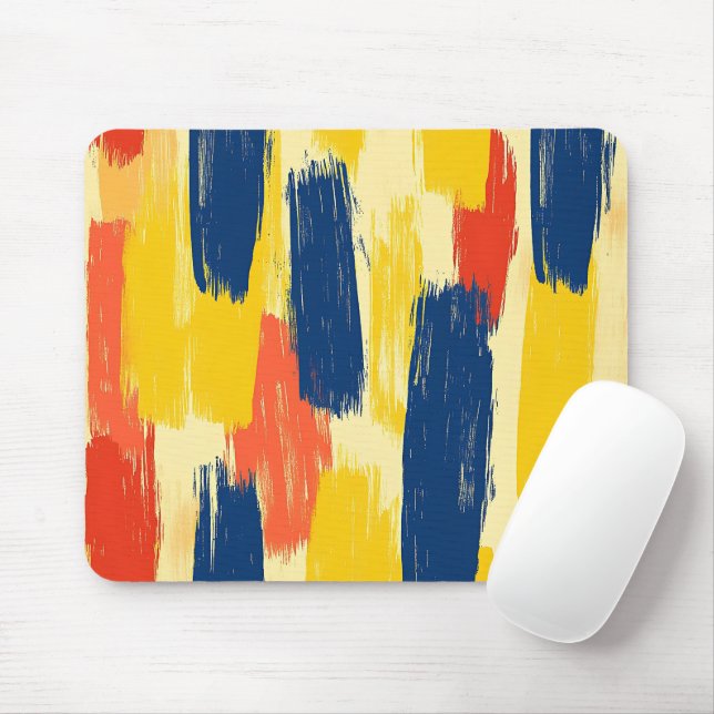 Crayon and Butterfly Flowers Mouse Mat (With Mouse)