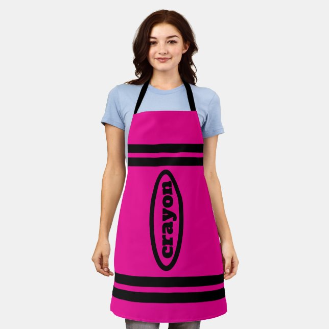 Crayon Apron Family & Group Costumes - Fuchsia (Worn)