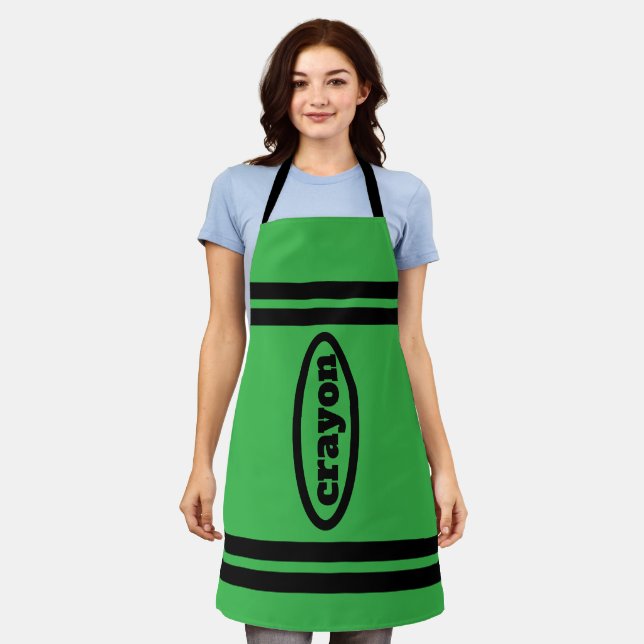 Crayon Apron Family & Group Costumes - Green (Worn)
