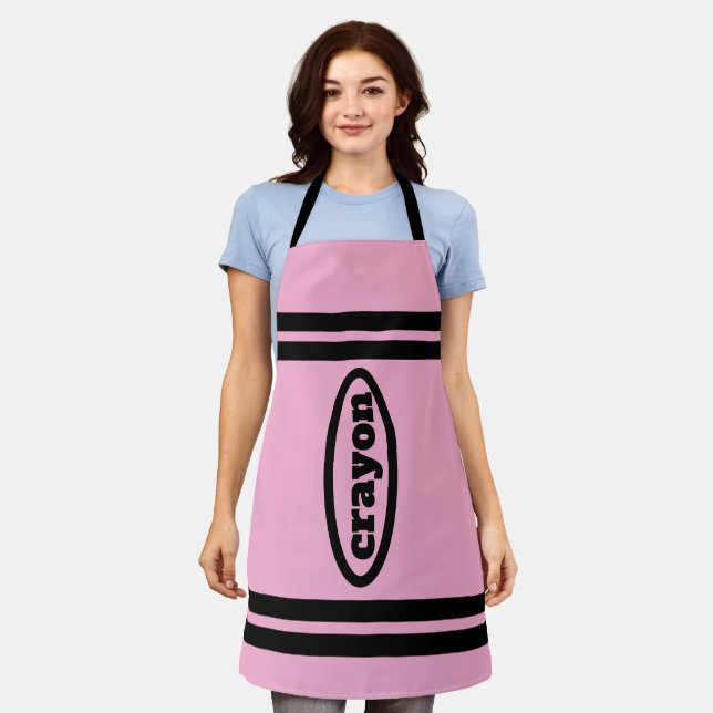 Crayon Apron Family & Group Costumes - Pink (Worn)