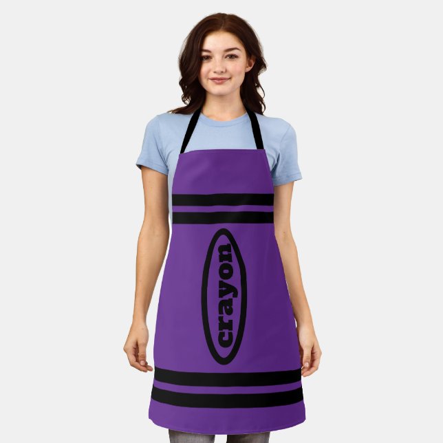 Crayon Apron Family & Group Costumes - Purple (Worn)