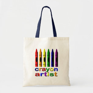 Crayon Artist Kids Tote Bag