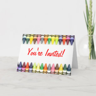 Crayon Border Invitation