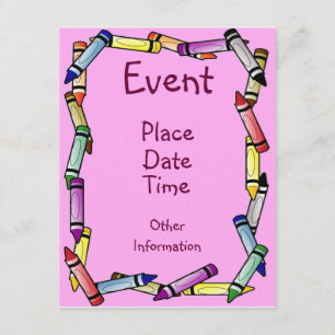 Crayon Border Invitation
