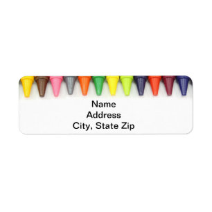 Crayon border return address label.