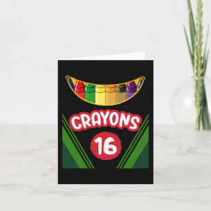 Crayon Box Fun Teacher Student Crayon Squad Hallow Card