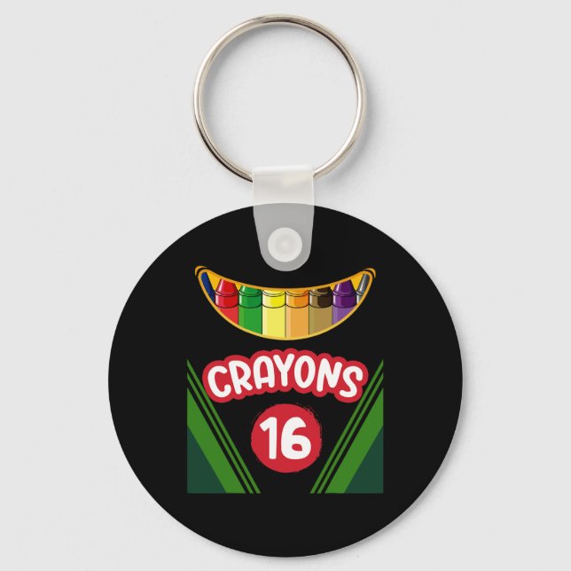 Crayon Box Fun Teacher Student Crayon Squad Hallow Key Ring (Front)