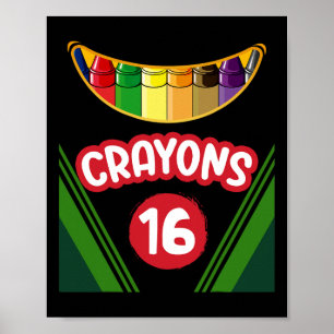 Crayon Box Fun Teacher Student Crayon Squad Hallow Poster