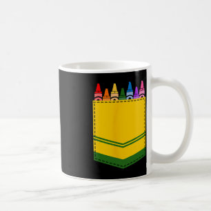 Crayon Box Pocket Teacher Gift Costume Coffee Mug
