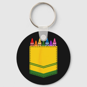Crayon Box Pocket Teacher Gift Costume  Key Ring