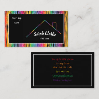 Crayon Chalkboard Business Card