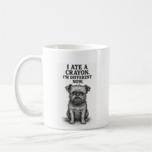 Crayon Chaos � Funny Brussels Griffon Dog Meme Des Coffee Mug