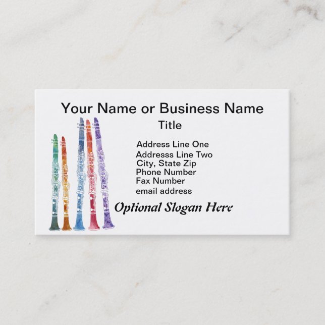 Crayon Clarinets Business Card (Front)