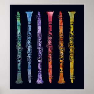 Crayon Clarinets Poster