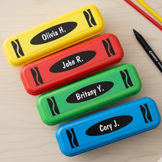 Crayon Colorful School Teacher Student Name (Crayon Colorful School Teacher Student Name Labels
)