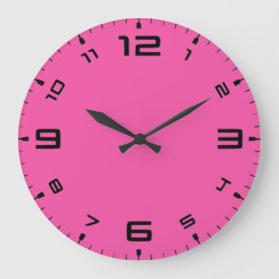 Crayon Colour Magenta Wall Clock