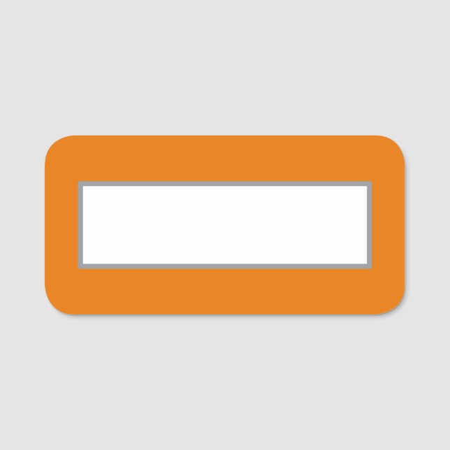 Crayon Colour Mango Tango Dry Erase Name Tag (Front)