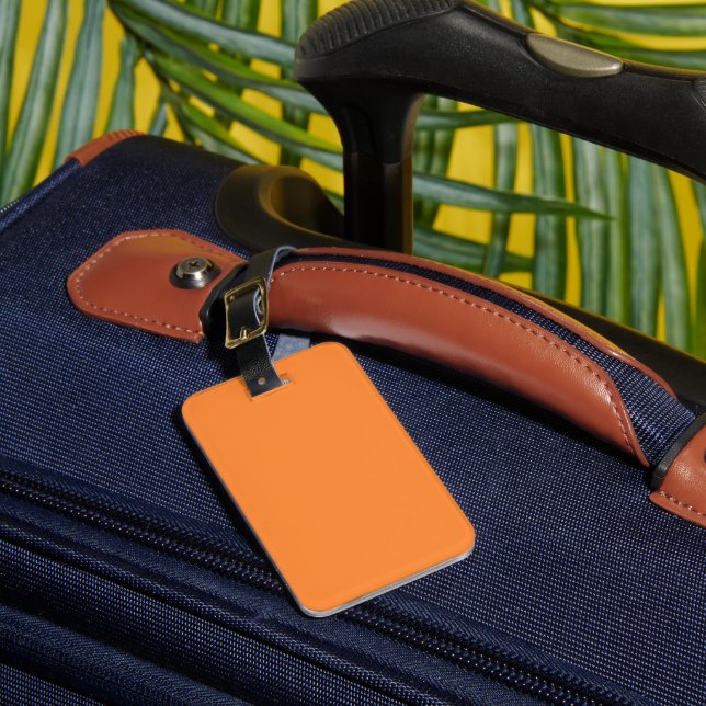 Crayon Colour Orange Luggage Tag (Front Insitu 1)