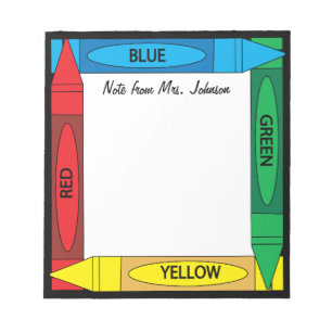 Crayon Colours Notepad