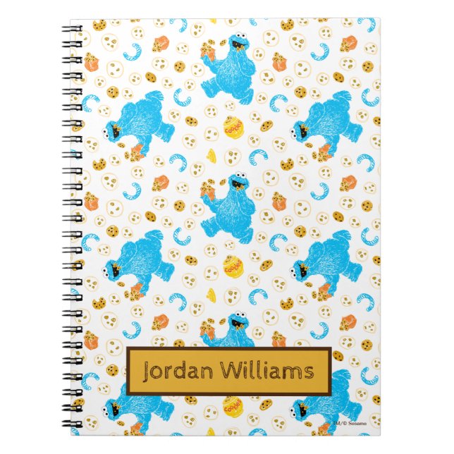 Crayon Cookie Monster Cookie Pattern Notebook (Front)