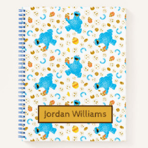 Crayon Cookie Monster Cookie Pattern Notebook