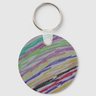 Crayon Drawing Lines Key Ring