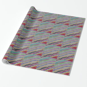 Crayon Drawing Lines Wrapping Paper