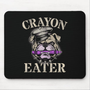Crayon Eater Bulldog Grunt Family Military Soldier Mouse Mat