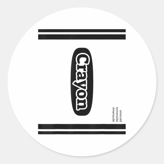 Crayon Emerald Green Group Costume  Classic Round Sticker (Front)