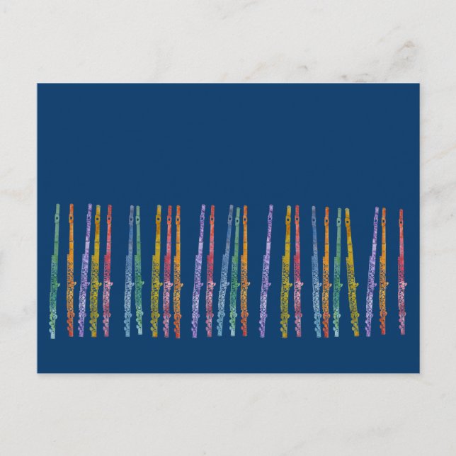 Crayon Flutes Postcard (Front)