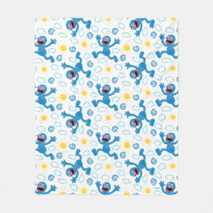 Crayon Grover Sunshine Pattern Fleece Blanket