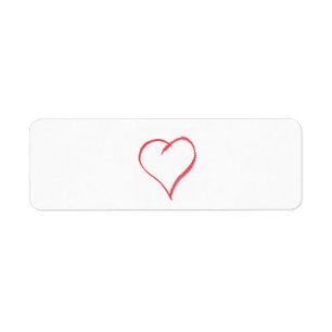 Crayon Heart Label