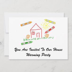 Crayon House, You Are Invited To Our House Warm... Invitation