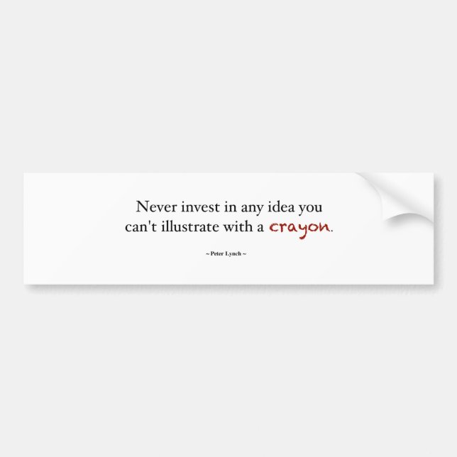 Crayon investing bumper sticker (Front)