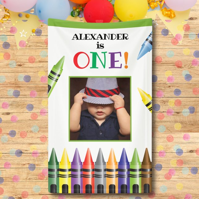 Crayon Kids 1st Birthday Party Photo Banner (Creator Uploaded)
