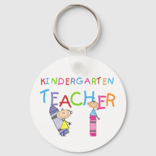 Crayon Kindergarten Teacher Tshirts and Gifts Key Ring