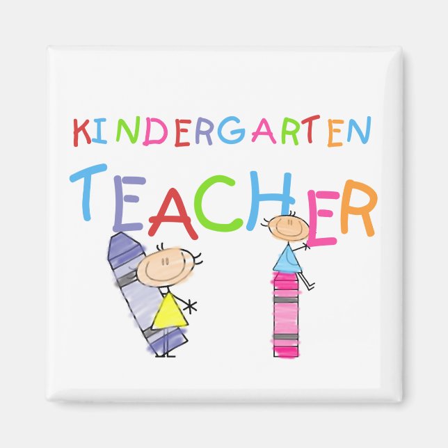 Crayon Kindergarten Teacher Tshirts and Gifts Magnet (Front)
