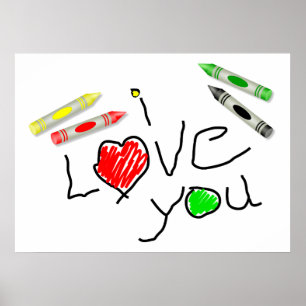 Crayon Love Poster