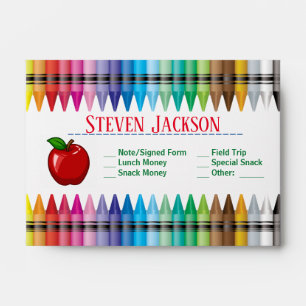 Crayon Money Envelope for Students