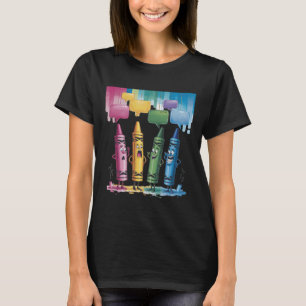 Crayon Mood Colour Crayons Cute Friyay Teacher Lif T-Shirt