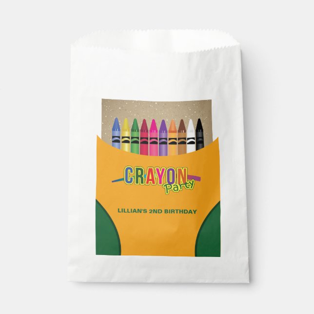 Crayon Party Favour Bags (Front)