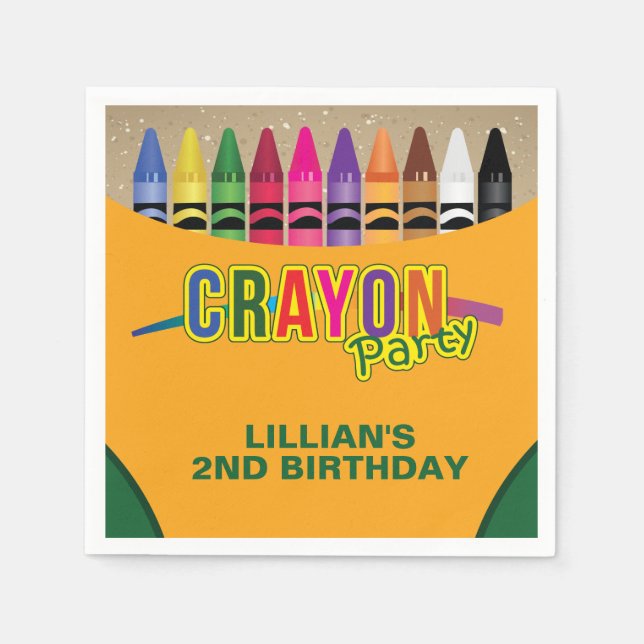 Crayon Party Napkin (Front)
