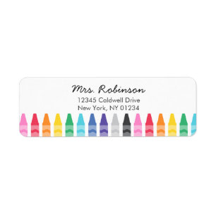 Crayon Return Address Labels