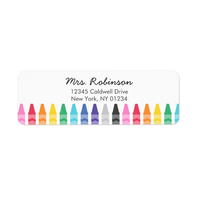 Crayon Return Address Labels (Front)