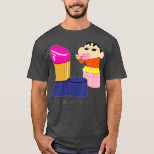 Crayon Shin-chan FUN FUN STUDY A to Z L one T-Shirt